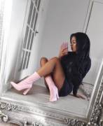 Pink boots