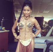 Tiya Sircar (voice actress of Sabine Wren) as Slave Leia