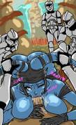 Aayla Secura and the Clones