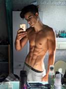 Who is this hot MALE specimen? Hot dude taking a selfie: (?)-AGUN UNDERWEAR