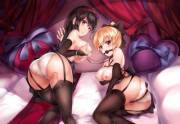 Two on the bed.