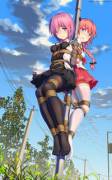 Stuck to a pole