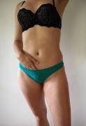 Hand in my teal panties ;)