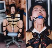 Office Bondage Bukkake