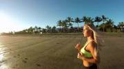 Hannah Polites Running on the Beach