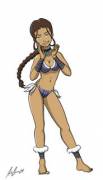 Katara teases in a bikini