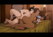 Bolin fucking Korra in the arse (mushroompus)