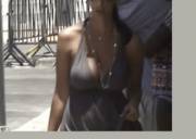 [Tracked] Busty girl walking down the street