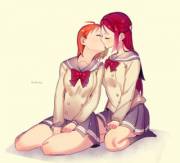 sakurauchi riko and takami chika (love live! and love live! sunshine!!)