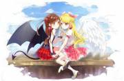 Angel and devil, in their own world