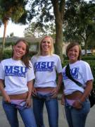 cheerleaders in matching PINK panties