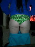 Big booty 19 year old female rocking her favorite VS Pink underwear.