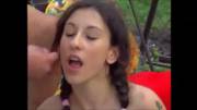 Sibel Kekilli with cum on tongue