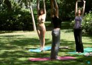 yoga in the park