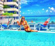 Babe by the pool