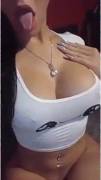 Look at her tits before you want her dick in your mouth