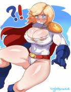 Power Girl's Wardrobe Malfunction (lightsource)