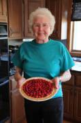 Adorably shy Lillian hesitantly displays her warm pie