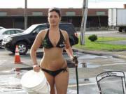 Car wash girl