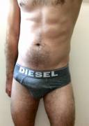 Just lounging around in my Diesel briefs. 