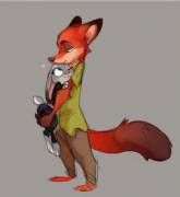 My daddy is 6'5" and I'm 4'11". Nick &amp; Judy ship art is one'a my BIG OL' ddlg triggahs.