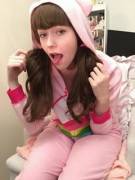 In my Care Bear kigurumi ~ ♡