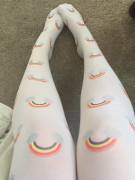 My new rainbow tights! 