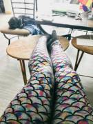 I got new rainbow scale leggings today!