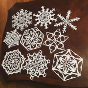 Making snowflakes makes me feel little