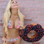 Does she eat many donuts?