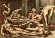 The Festival of Priapus from "De Figuris Veneris" illustrated by Édouard-Henri Avril (c. 1906)