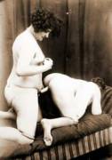 Victorian women using a strapon