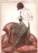 "De Fil en Aiguille" illustration from "La Vie Parisienne" by Armand Vallée (c. 1925)