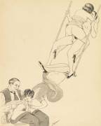 The Trapeze - from "La Mariage de Suzon" illustarted by Léon Courbouleix (c. 1935)