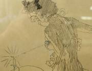 Ready, Aim, Fire! drawing by Heinrich Kley (detail; c.1880's)