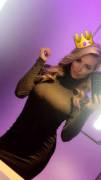 With her crown