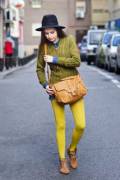 Bright yellow and denim