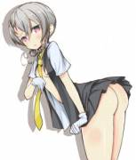 Falling out of her uniform