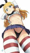 Kirino cosplaying as Shimakaze!