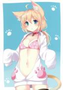 Kemonomimi + Bikini + Sweatshirt = Adorable