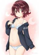 In her swimsuit
