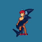 Shark girl in love