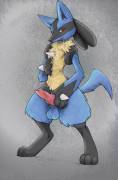 Lucario posing