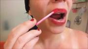 [GIF] Applying strawberry lip gloss after getting out of the shower. [F] 36 y/o &lt;x-post&gt; [OC]