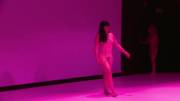 Naked and shaking ass, in performance piece "Stick"