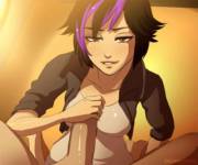 GoGo Tomago Handjob Gif