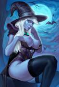 Drow Ranger, witch-y pinup (mavezar)