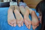 Marta loves the taste of our sweaty feet