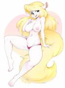 Minerva Mink giving her best "come hither" gaze (slugbox) [Animaniacs]