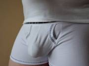 Close up of soft bulge in aussies